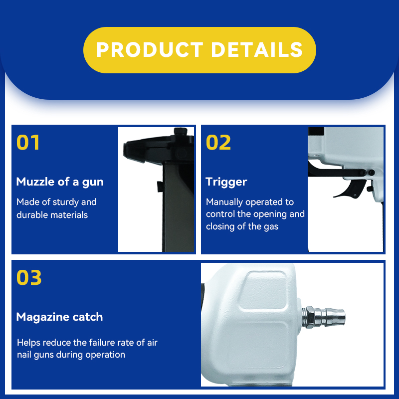 Rhinails N Series Pneumatic Stapler for Leather, Upholstery, and Fine Woodworking