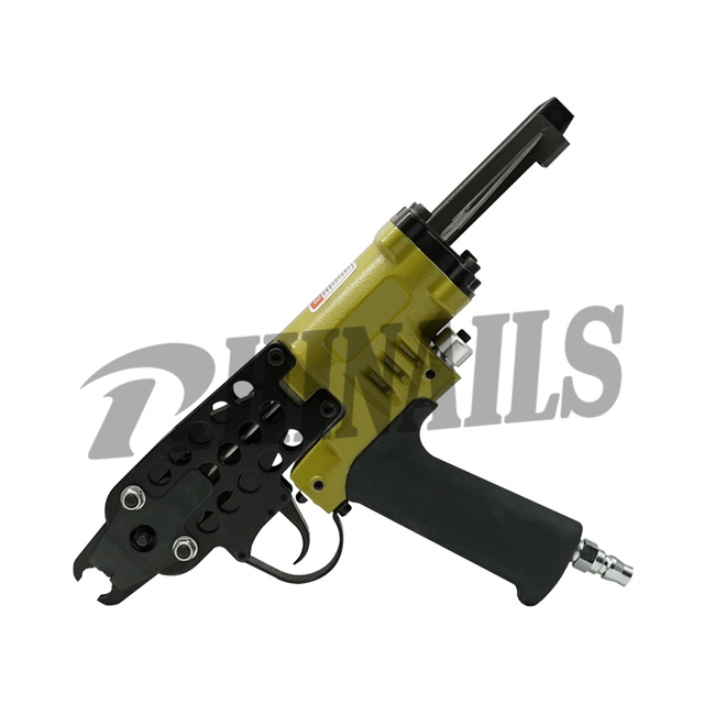 Rhinails ring stapler securing mattress springs with 1/4 crown staples