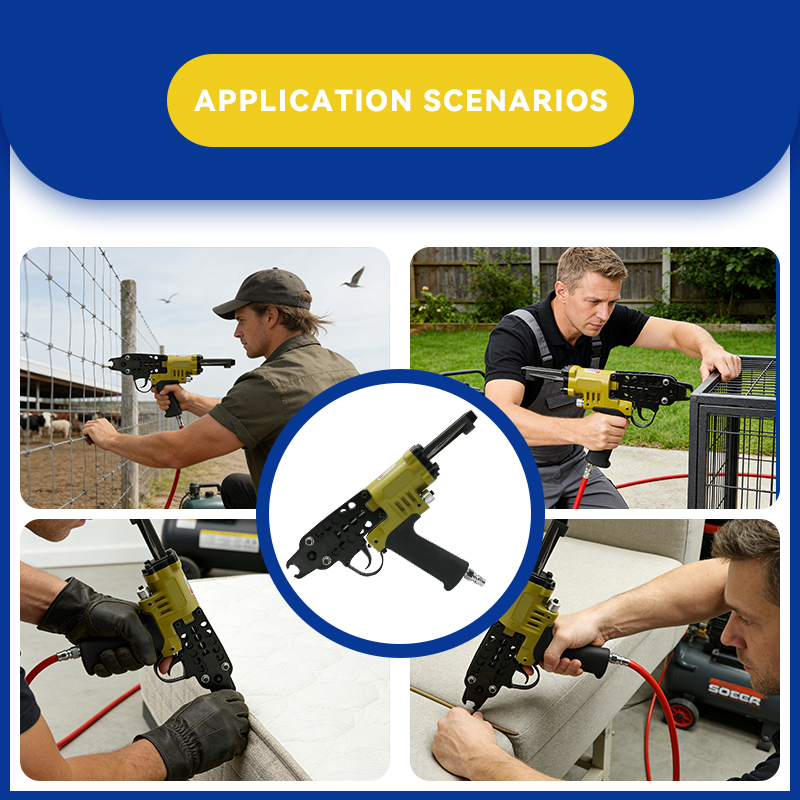 Rhinails C Ring Stapler for Upholstery, Fencing & Cage Assembly