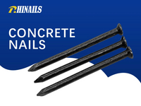Rhinails Concrete Nails Collection - Hardened Steel Masonry Fasteners for Brick and Concrete