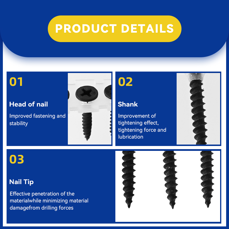 Rhinails Pro-Grade Collated Screws Collection | 1022A Steel | 25-50mm for High-Speed Installation