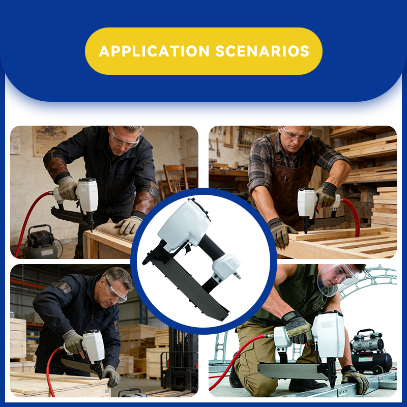 Rhinails N Series Pneumatic Stapler for Leather, Upholstery, and Fine Woodworking