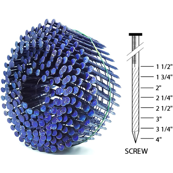 Blue Spiral Coil Nail 1-4