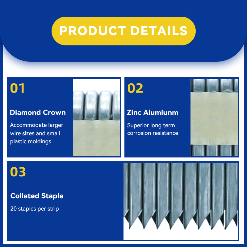 Rhinails Smooth Shank Galvanized Fence Staples 28-40mm