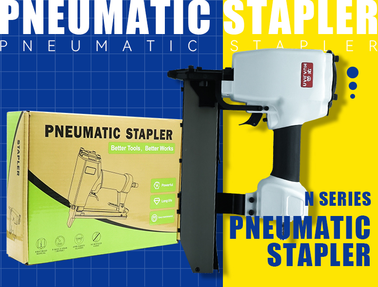 Rhinails N Series Pneumatic Stapler for Leather, Upholstery, and Fine Woodworking