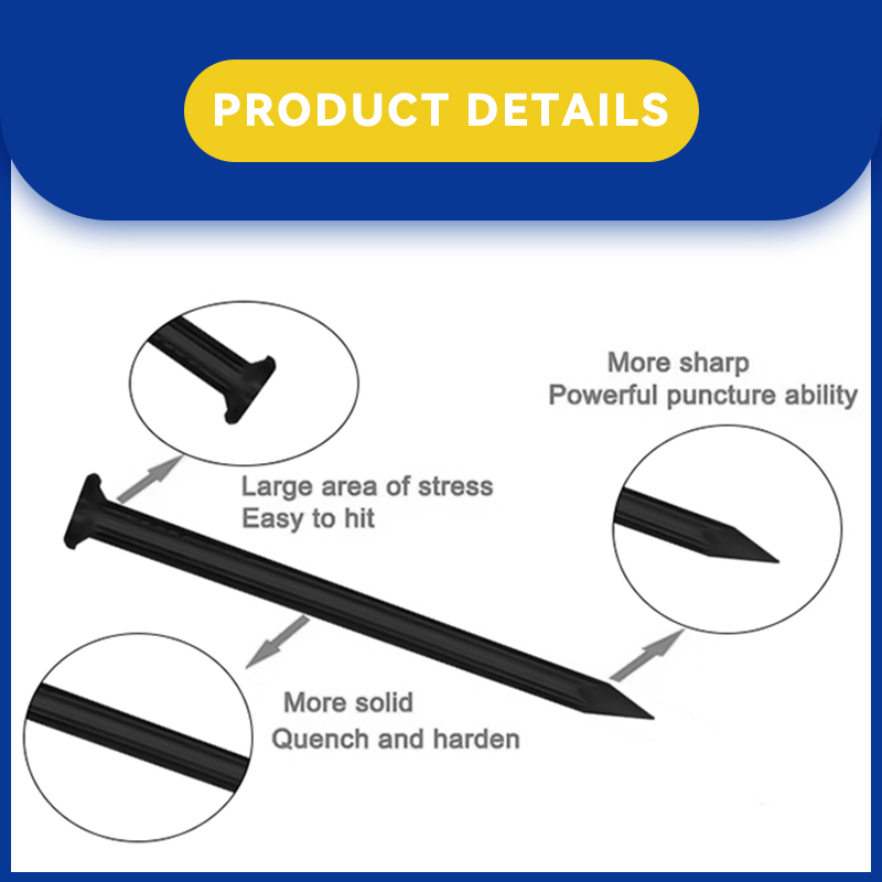 Rhinails Concrete Nails Collection - Hardened Steel Masonry Fasteners for Brick and Concrete