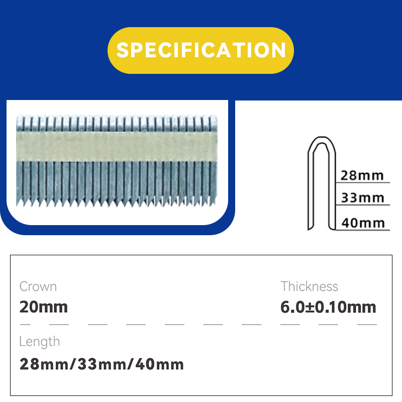 Rhinails Smooth Shank Galvanized Fence Staples 28-40mm