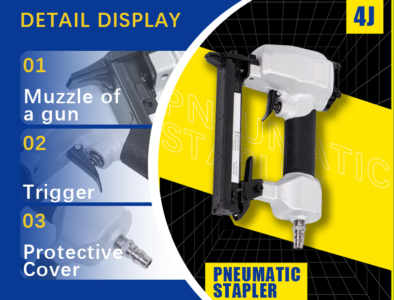 Rhinails 413J Series Pneumatic Staple Gun - Upholstery & Crafts