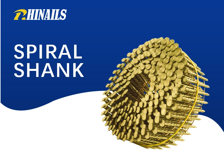 Rhinails Wholesale Spiral Shank Coil Nails Collection - Structural & Roofing Grade