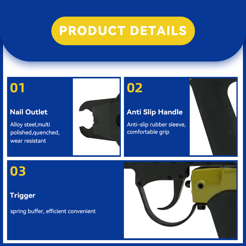 Rhinails C Ring Stapler for Upholstery, Fencing & Cage Assembly