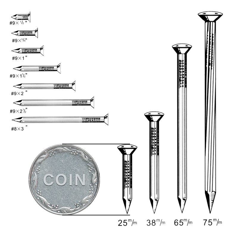 Rhinails 60# High Carbon Steel Cement Nails (25-150mm) for Concrete & Masonry