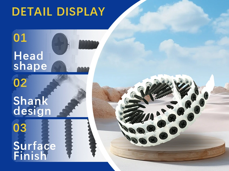 Rhinails Pro-Grade Collated Screws Collection | 1022A Steel | 25-50mm for High-Speed Installation