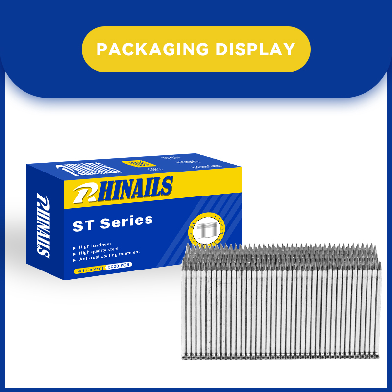 ST Series 55# Steel Brad Nails Combo (18-64mm for Concrete/Woodworking)