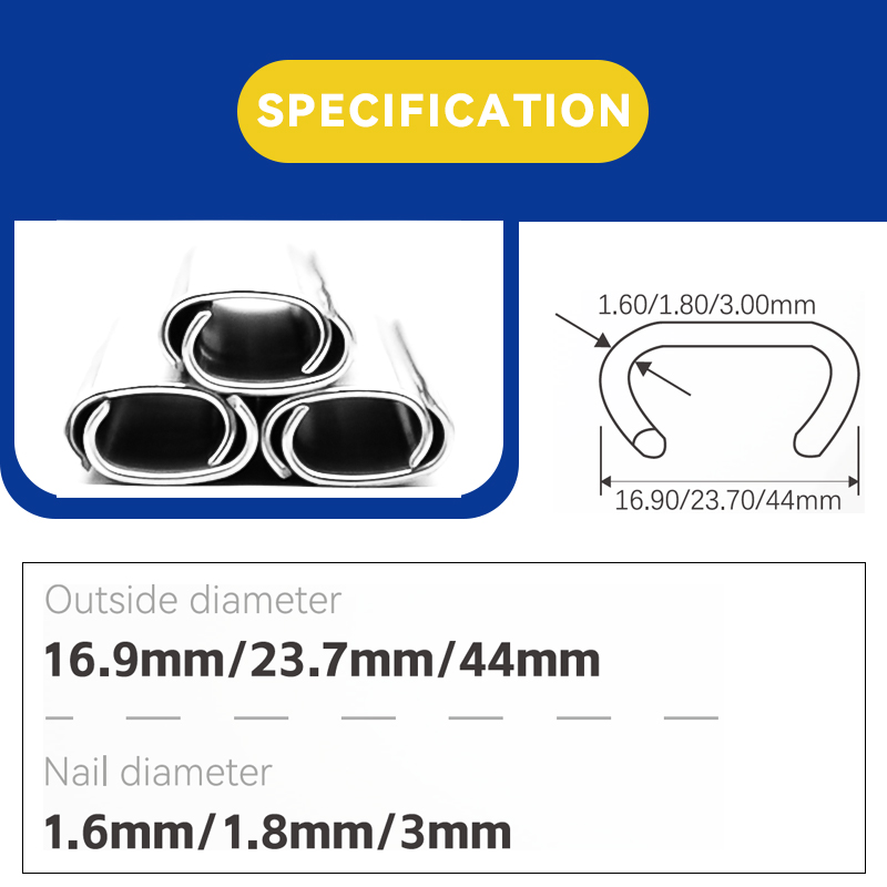 Rhinails Pneumatic C Ring Staples Assortment Pack (12mm, 17mm, 25mm)