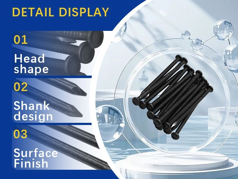 Rhinails Concrete Nails Collection - Hardened Steel Masonry Fasteners for Brick and Concrete