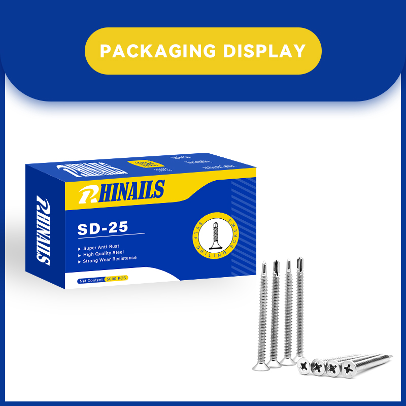 Rhinails Bugle Head Self-Tapping Screws Collection | 1022A 65# Steel | 13-50mm for Drywall & Framing