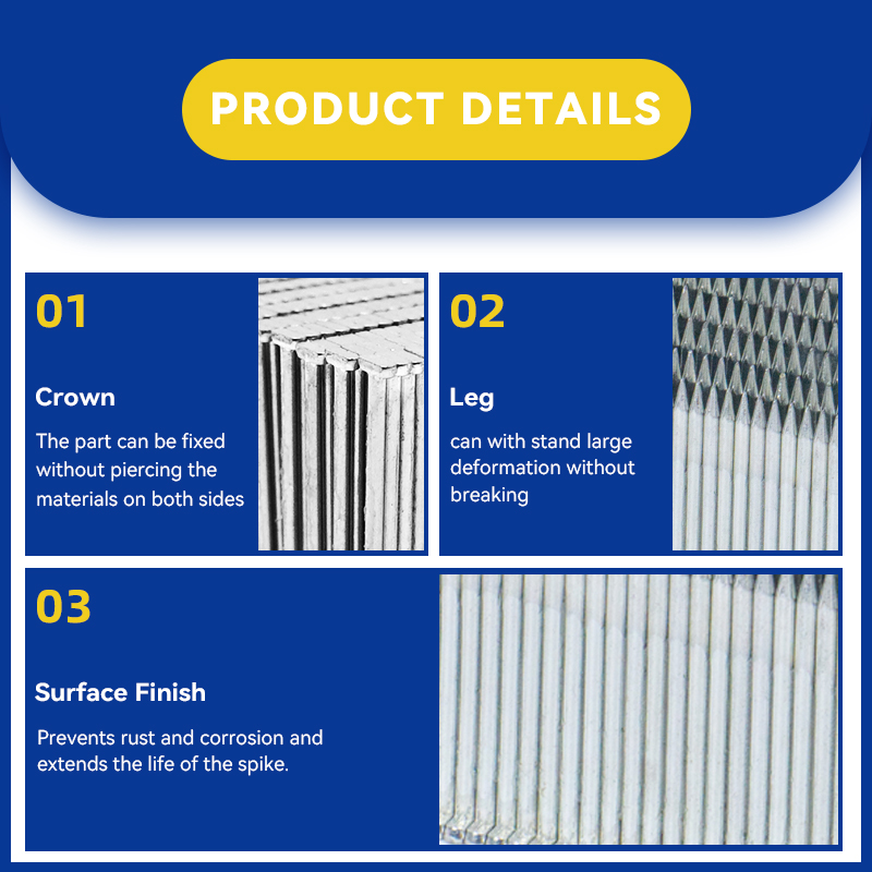 ST Series 55# Steel Brad Nails Combo (18-64mm for Concrete/Woodworking)